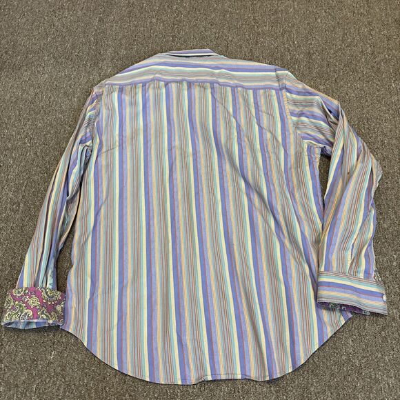 Robert Graham L/S Button Down Horse Flip Cuff Casual Dress Shirt - Men's XL - Ok - Picture 13 of 15